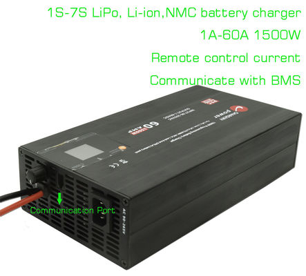 29.4V 7S LiPo NCM batterijoplader voor lithiumbatterijen 1A tot 60A Verstelbaar