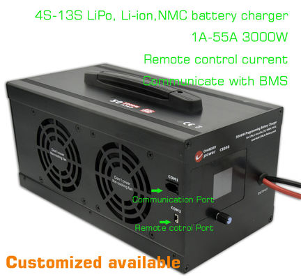 ODM 13S NMC Li-ion Lithiumbatterijoplader 12v 54.6V 3000W