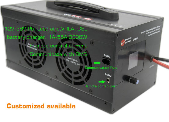 44.1V 3000W AC-to-DC batterijoplader Lithiumceloplader 12V 24V 36V PB VRLA