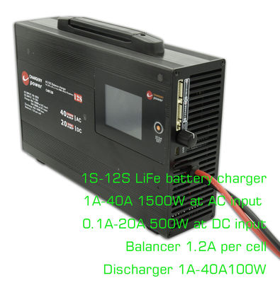 43.8V 1500W Lipo-batterij AC DC Balance Charger-ontlading voor UAV-drones 4S 40A